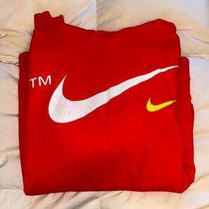 Mens Nike Large Orange Hoodie